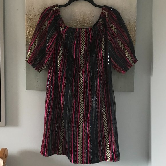 Trina Turk Junket Off-the-Shoulder Sequin Dress (NWT) - Picture 9 of 14